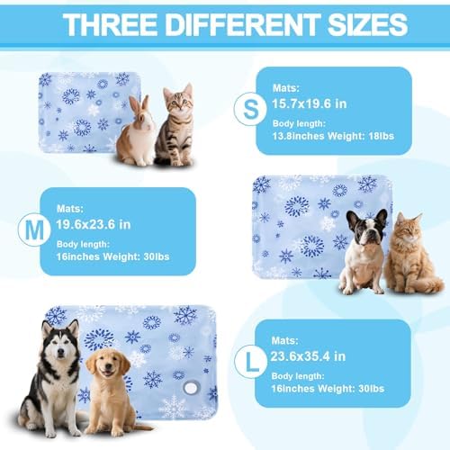 Cooling Dog Bed, Premium Pet Cooling Mat Waterproof & Scratch-Resistant, Non-Slip Summer Essential for Dogs Cats, Foldable Cooling Pad for Indoor Outdoor Travel(S 16''*20'')