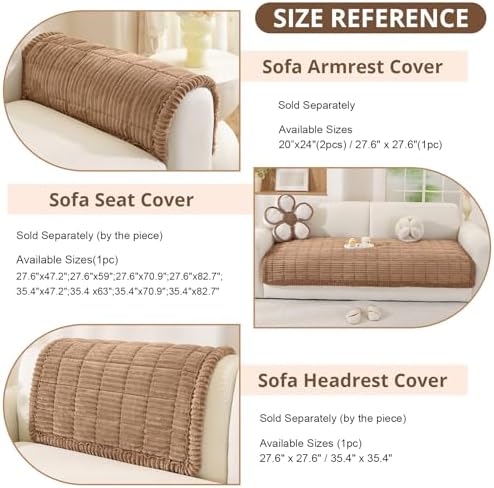 OstepDecor Couch Cover for Dogs, Washable Non Slip Sofa Cover for Pets