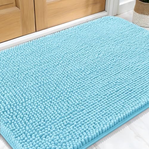 OLANLY Dog Door Mat for Muddy Paws 30x20, Super Absorbent Chenille Mud Mat