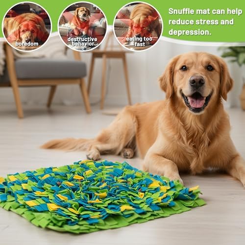 Dog Snuffle Mat, Interactive Enrichment Toy for Boredom (16"x22")