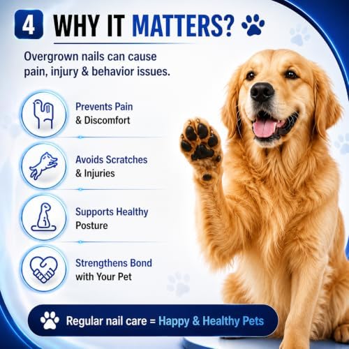 LED Dog Nail Clippers with Light, Pet Nail Trimmer for Dogs & Cats, Sharp Toenail Clipper with Quick Sensor, Thick Claw Cutter for Large, Small & Puppy Pets, Grooming Tool