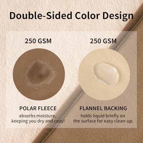 QiyI Reversible Waterproof Blanket for Bed Queen Size, 60"x80", Brown/Tan