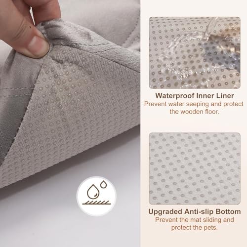 BEAUTYZOO Dog Crate Pad Washable Ultra Soft Pet Kennel Mat Medium, 30" Gray