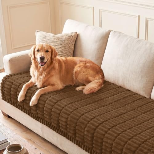 hyha Couch Cover for Dogs, Washable Non Slip Plush Flannel Sofa Protector