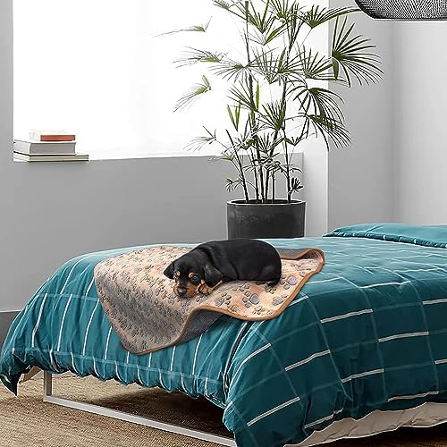 YUEPET Waterproof Dog Blankets, 2 Pack Washable Puppy Blankets 23 x 16 in
