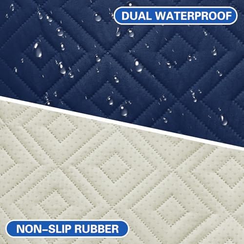 2026 Waterproof Sofa Dog Blanket (30"x70") Comfy Couch Sofa Mat for Pets with Anti-Slip Back, Universal Incontinence Lightweight Liner Pad for Furniture Car Picnic etc Durable Washable, Navy Blue