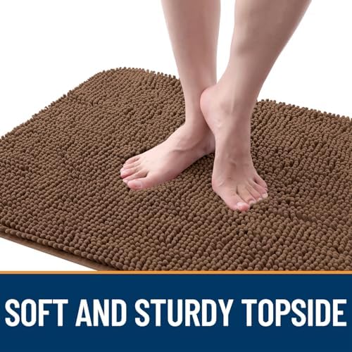 OLANLY Dog Door Mat for Muddy Paws 47x20, Super Absorbent Chenille Mud Mat