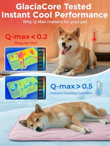 furrybaby Dog Cooling Mat,Self Cooling Mat for Extra Large Dogs& Cats,Pink