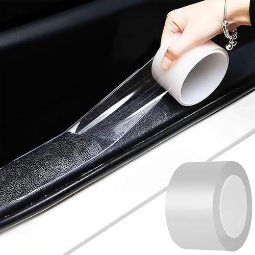 MYFAMIREA Anti-Scratch Anti-Collision Adhesive Strip Car Door Edge Guard Protector Strip Car Door Scuff Plate Protectors Transparent Invisible Tape for Rear Bumper/Door(66Ft x 2In)