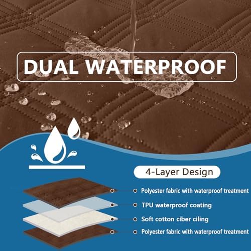 hyha Waterproof Reversible Dog Blanket, Soft Couch Cover for Dogs Washable