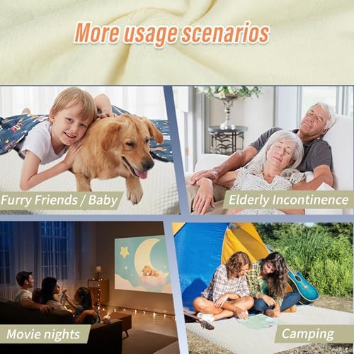 Ahinahwap Water Resistant Blanket for Bed Couch Sofa, Cat/Dog Blanket Waterproof Washable, Small Cozy Reversible Furniture Protector, Leakproof Throw (40"x60", Off-White/Cream)