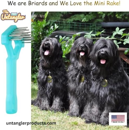 Mini-Rake V-Shaped with 1" Long Double-Row Rotating Teeth (AquaBlue)