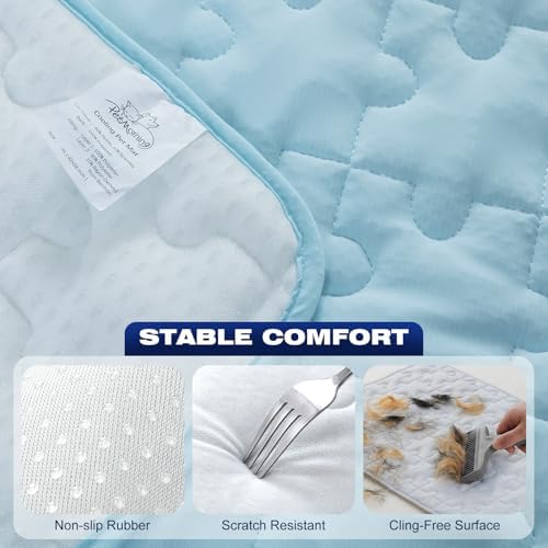 Cooling Dog Mat XX-Large, Breathable 3D Mesh No-Gel Pad, Blue