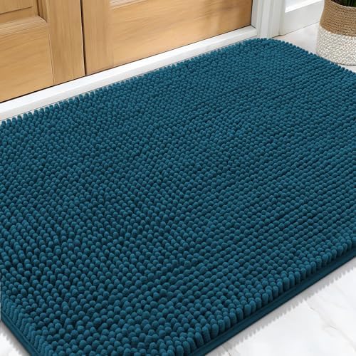 OLANLY Dog Door Mat for Muddy Paws 30x20, Super Absorbent Chenille Mud Mat