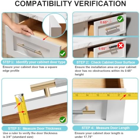 2 Pack 18" Cabinet Door Protector Edge Guard for Kitchen Cabinet & Drawer