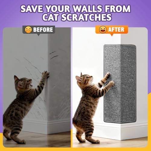 ENONCI Corner Cat Scratcher Wall, 19.6x9.8 Cat Scratcher Pad for Door Frame