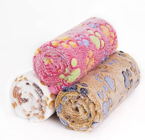 Comsmart Dog Blankets, 3 Pack Fleece Pet Blankets, 40x47 Inches