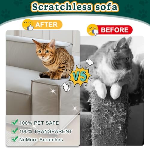 Clear Cat Scratch Furniture Protector, 12 Pack