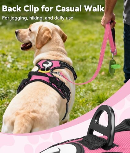 Joytale No Pull Dog Harness for Extra Large Dogs, Front Clip, Pink