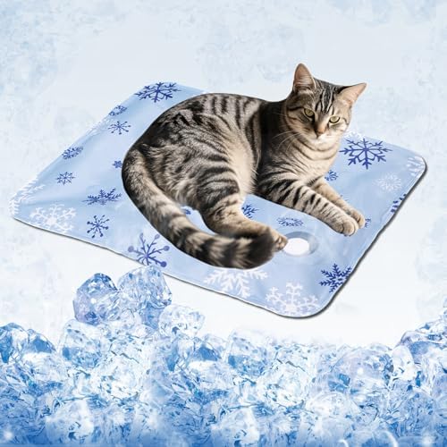 Cooling Dog Bed, Premium Pet Cooling Mat Waterproof & Scratch-Resistant, Non-Slip Summer Essential for Dogs Cats, Foldable Cooling Pad for Indoor Outdoor Travel(S 16''*20'')