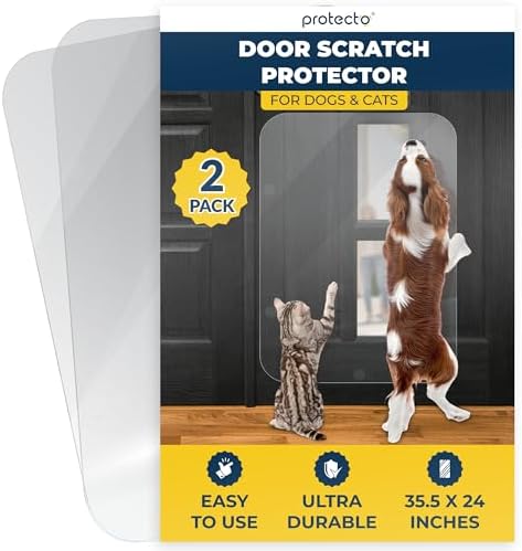 PROTECTO 2 Pack Door Protector from Dog Scratching, 35.5x24 - Door Guard
