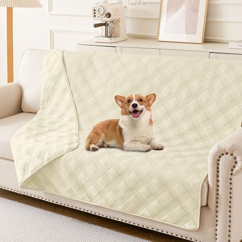 hyha Waterproof Reversible Dog Blanket, Soft Couch Cover for Dogs Washable