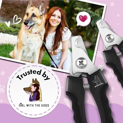 Girl With The Dogs Pet Nail Clippers for Dogs & Cats with Safety Guard