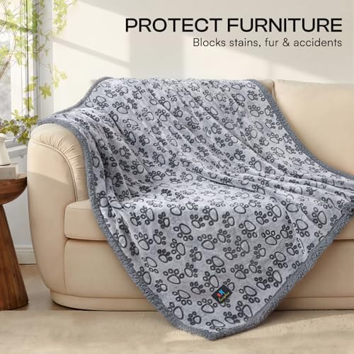 Luciphia Waterproof Dog Blanket Reversible Sherpa Fleece for Small Dogs Cat