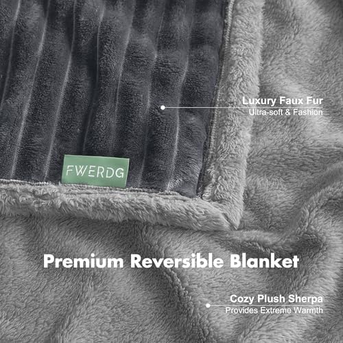 Waterproof Puppy Blankets for Small Dogs - Cozy Fleece Calming Cat Blanket for Couch Furniture Protector, Washable Dog Blankets for Indoors & Outdoors, Grey, 25"x35"