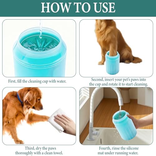 Dog Paw Cleaner for Dogs,Dog Paw Washer Cat Foot Washer Feet Cleaner Medium