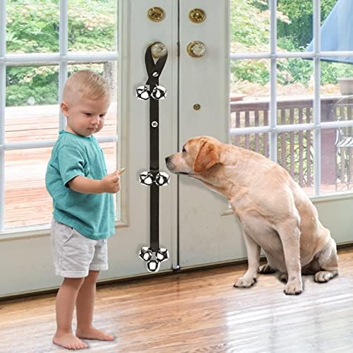 TIOVETY Dog Doorbells for Potty Training, 7 Extra Large Loud 1.4 Door Bells, Durable Adjustable Strap Potty Training Bells for Dog Knob, Housebreaking, Ring to Go Outside Puppy Pet Supplies