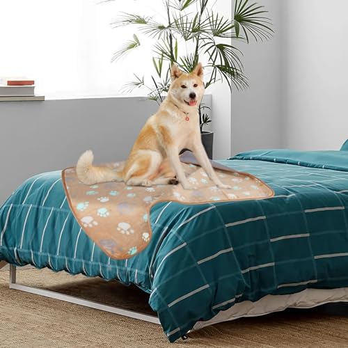 YUEPET Waterproof Dog Blankets, 2 Pack Washable Reversible Throw 40 x 30 in