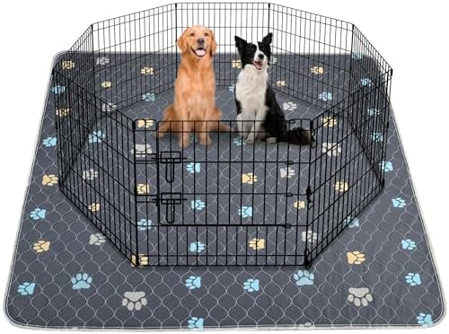 Washable Pee Pads for Dogs, 48'' x 48'' Large Reusable Puppy Pads, 2 Pack