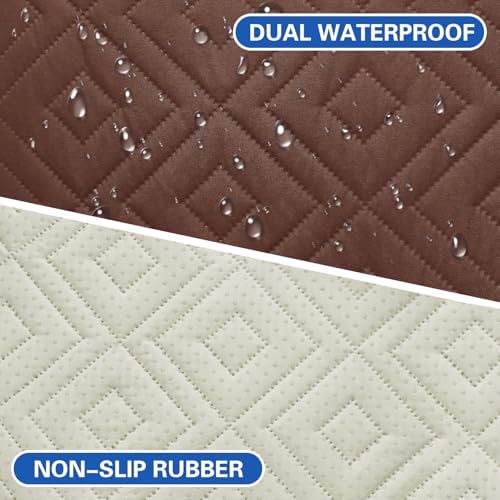 2026 Waterproof Sofa Dog Blanket (30"x70") Comfy Couch Sofa Mat for Pets with Anti-Slip Back, Universal Incontinence Lightweight Liner Pad for Furniture Car Picnic etc Durable Washable, Coffee