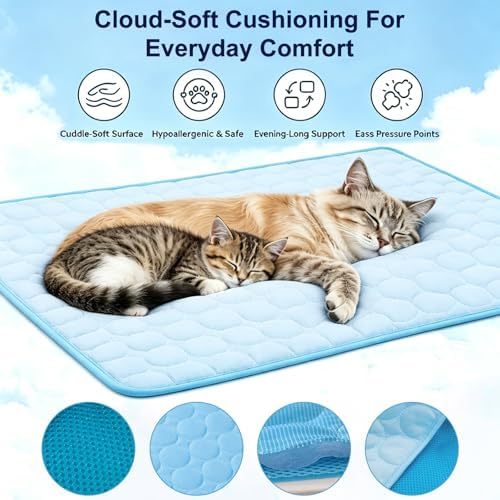 SHEJIZE Dog Cooling Mat,Pressure-Activated Cooling Pad Indoor&Outdoor
