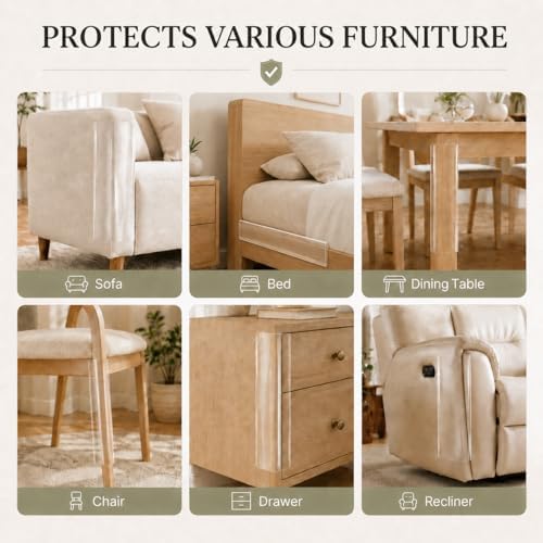 Cat Scratch Furniture Protector, 12 x 197 Inch Clear Couch and Door Guard
