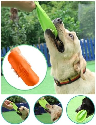 Nonslip Dog Flying Discs Chew Outdoor Toy Rubber Soft Training Exercise for Active Pet Dog Disc Chew