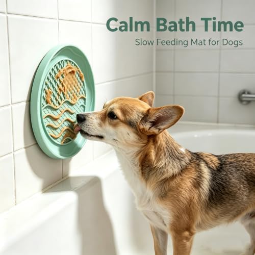 1pc Lick Mat for Dogs Cats with 4 Suction Cups & Fish Scale