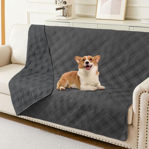 hyha Waterproof Reversible Dog Blanket, Soft Couch Cover for Dogs Washable
