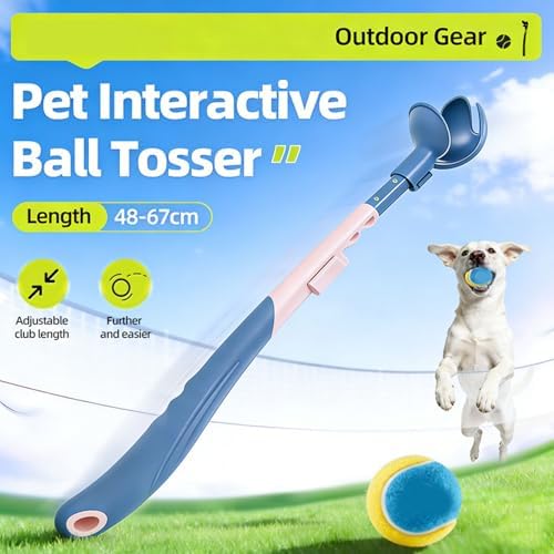 HEEPDD Dog Ball Launcher Telescopic Extendable Rod Puppy Pet Ball Thrower for Outdoor Playtime, 40 Inch Reach No Bending, for Backyard Park Fetch