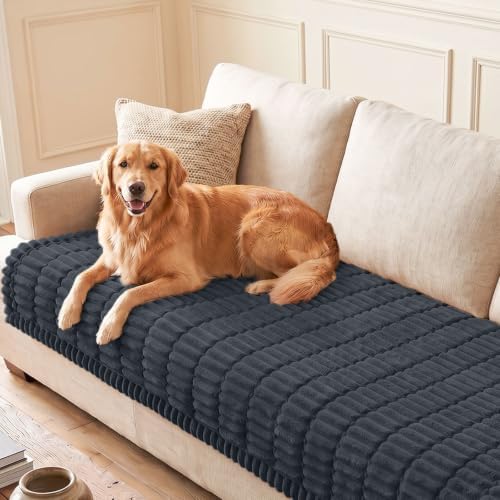 hyha Couch Cover for Dogs, Washable Non Slip Plush Flannel Sofa Protector