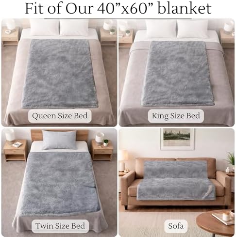 Waterproof Blanket for Bed Couch Sofa, Fleece Throw Blanket (40x60)