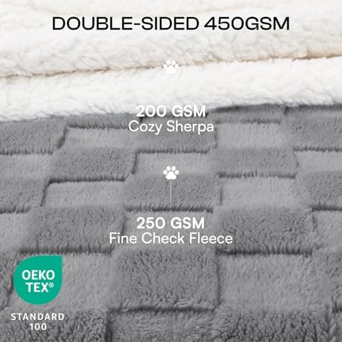 Luciphia Waterproof Dog Blanket, Reversible Fleece & Sherpa, Couch Cover
