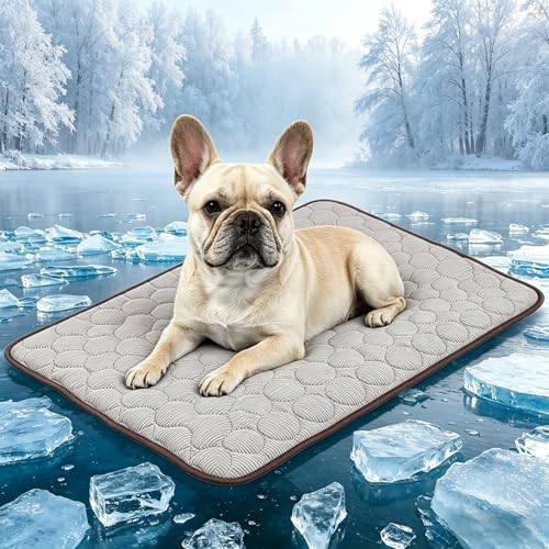 Dog Cooling Mat, Reversible Chill Pet Pad for Dog Cat Indoor Outdoor Travel