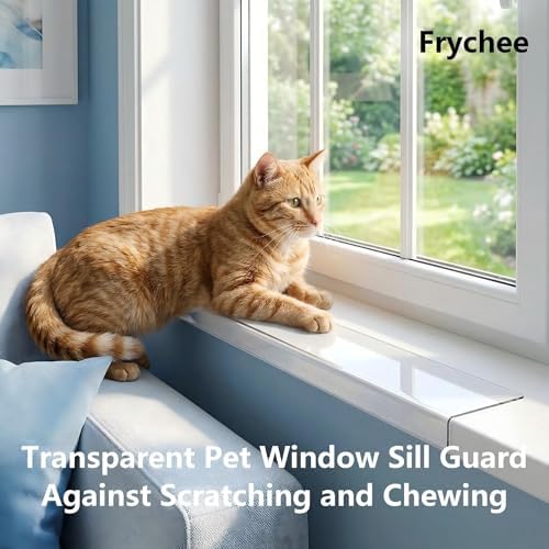 Window Sill Protector, 2-Pack Transparent Pet Window Guard & Scratch-Resistant Cover – Heavy Duty Protection from Cat and Dog Claws Chewing for Plants 35.5 '' x 5.1''