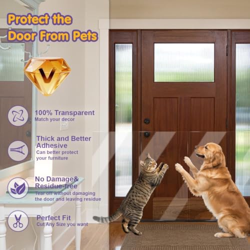 Door Protector Tape from Dog Scratching 4Inch x 118Inch