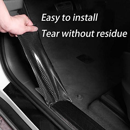 DGSL Car Door Edge Guards Door Sill Protector, 2.7In x 49Ft 5D Carbon Fiber Car Wrap Film, Vinyl Automotive Wrap Film Anti-Collision Fits for Most Vehicles