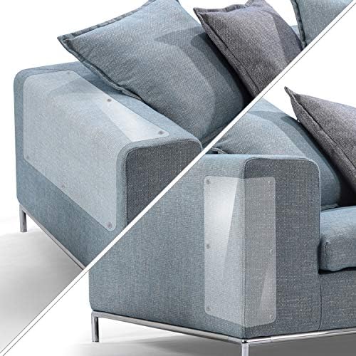 in handFurniture Scratch Guards, 8PCS X-Large Premium Flexible Vinyl Cat Couch Protector Guards with Pins No Adhesive for Protecting Your Upholstered Furniture, Cat Scratch Deterrent Pad