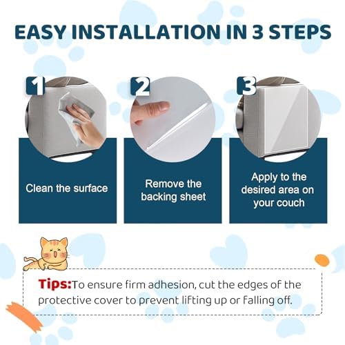 Transparent Cat Scratch Furniture Protectors 20Pcs 17x11.8in Scratch Guards