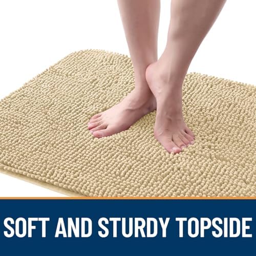 OLANLY Dog Door Mat for Muddy Paws 47x24, Super Absorbent Chenille Mud Mat